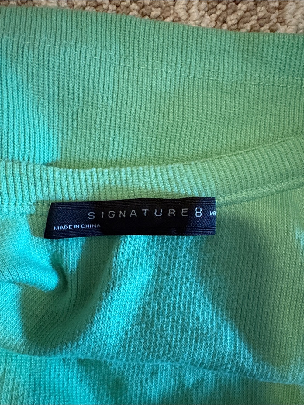 Signature Mint Green Ribbed Crop Tank - Picture 3 of 3